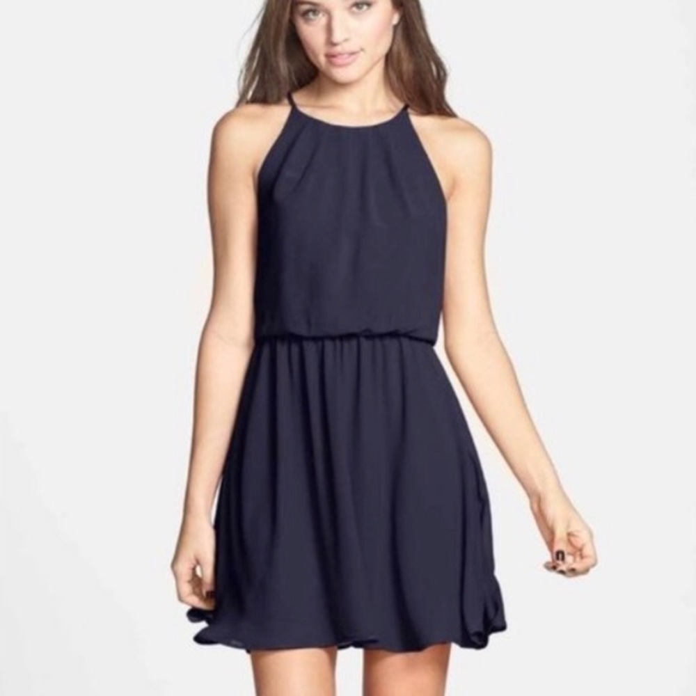 Lush Navy Blue Cocktail Dress